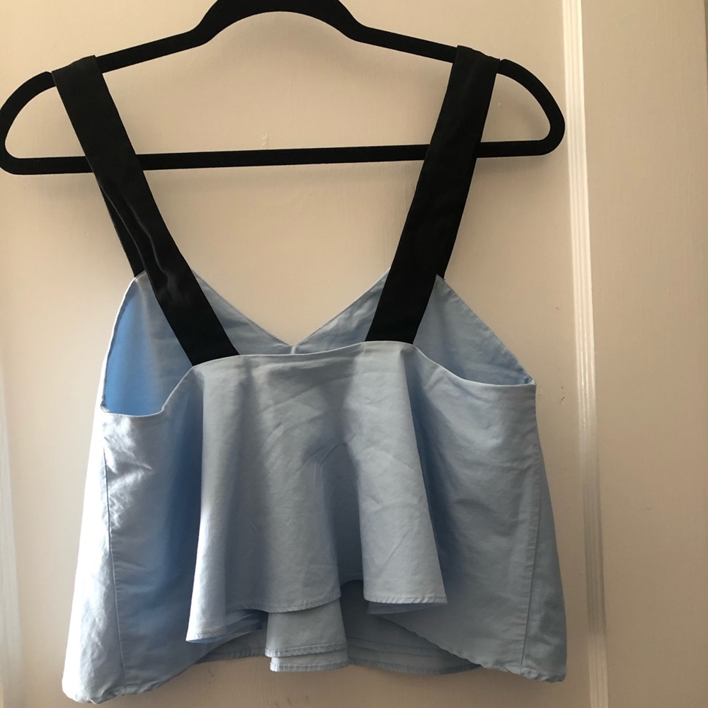 Zara Flare Crop Top with Contrasting Straps - Picture 5 of 5